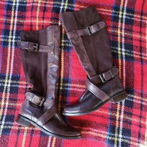 Cole Haan Air Whitley Buckled Pull On Riding Boots